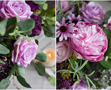 画像をギャラリービューアに読み込む, Vicky Yao Faux Floral - Exclusive Design Purple Artificial Roses Arrangement