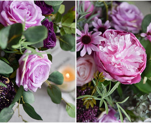 Vicky Yao Faux Floral - Exclusive Design Purple Artificial Roses Arrangement