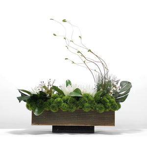 VICKY YAO Faux Floral - Exclusive Design Table Artificial Green Floral Arrangement