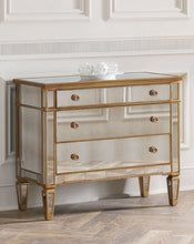 將圖片載入圖庫檢視器 Vicky Yao Luxury Furniture -Mirrored Three Drawer Chest - Vicky Yao Home Decor SEO