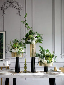Vicky Yao Faux Floral - Exclusive Design Bottom Black Vase Artificial Floral Arrangement