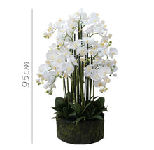 画像をギャラリービューアに読み込む, VICKY YAO Faux Floral - Handmade Super High Real Touch Artificial Orchids Arrangement With Hard Mud Mortar Pot