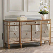 將圖片載入圖庫檢視器 Vicky Yao Luxury Furniture-Golden Mirrored Handmade Buffet