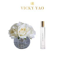 Load image into Gallery viewer, VICKY YAO FRAGRANCE - Cute White Faux Rose Art &amp; Luxury Fragrance 50ml