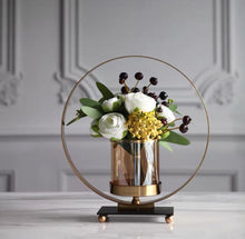 画像をギャラリービューアに読み込む, Vicky Yao Faux Floral - Exclusive Design Luxury Artificial White Rose Arrangement With Round Vase