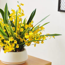 Load image into Gallery viewer, Vicky Yao Faux Floral - Exclusive Design Stunning Yellow Artificial Oncidium Floral Arrangement