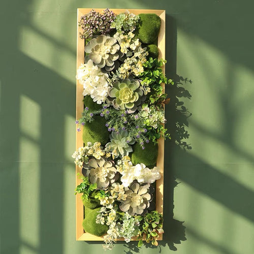 VICKY YAO Faux Plant - Exclusive Design Faux Succulents Floral Arrangement Wall Decor