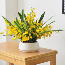 Load image into Gallery viewer, Vicky Yao Faux Floral - Exclusive Design Stunning Yellow Artificial Oncidium Floral Arrangement