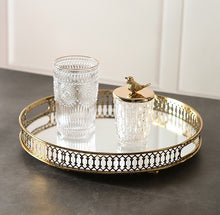 Load image into Gallery viewer, VICKY YAO Table Decor- Gold Metal Rectangular/Round Mirror Tray