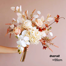 Laden Sie das Bild in den Galerie-Viewer, Vicky Yao Wedding Flower - Exclusive Design Luxury Orchid Rose Artificial Wedding Bridal 3 Set Boutique