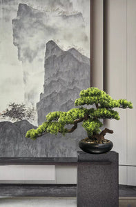VICKY YAO Design Aesthetic - Exclusive Design Handmade Artificial Bonsai Art 65L x 26W x 45H cm