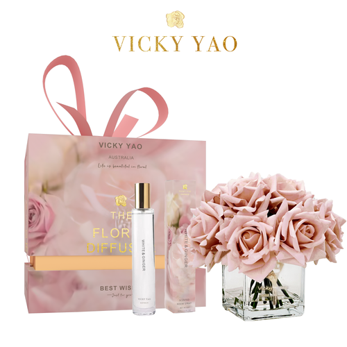 VICKY YAO FRAGRANCE - Real Touch Morandi Nude Rose Floral Art & Luxury Fragrance 50ml