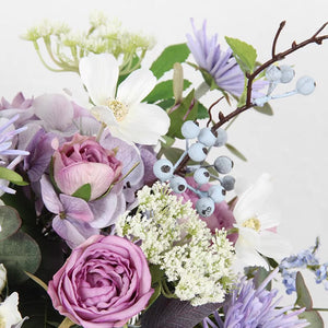 Vicky Yao Wedding Flower - Exclusive Design Romantic Purple Hydrangea Rose Artificial Wedding Bridal 3 Set Boutique