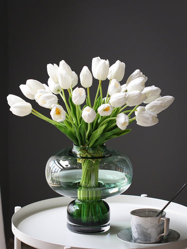 VICKY YAO Faux Floral - Real Touch Artificial Elegant Tulip Flower Arrangement
