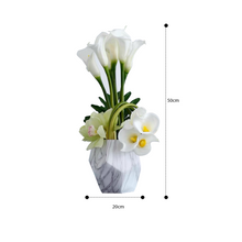 画像をギャラリービューアに読み込む, Vicky Yao Faux Floral - Exclusive Design Artificial Calla Lily Floral Arrangement With Vase