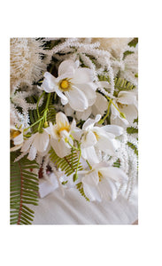 Vicky Yao Wedding Flower - Exclusive Design Pure White Artificial Wedding Bridal 3 Set Boutique