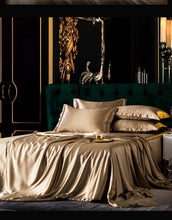 將圖片載入圖庫檢視器 Vicky Yao Home Bedding - 1000TC Weight Luxury Bedding 4 Set in Champagne Gold