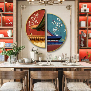 Vicky Yao Wall Art- New Chinese Style The Palace Museum Wall Art - Vicky Yao Home Decor SEO