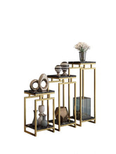 Laden Sie das Bild in den Galerie-Viewer, Vicky Yao Luxury Furniture - Exclusive Design Luxurious Marble Three-Piece Flower Pot Stand /Display Stand