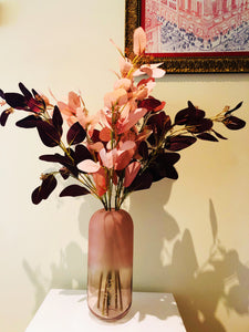VICKY YAO Faux Floral- Exclusive Design Colorful Artificial Eucalyptus Flower Arrangement With Vase