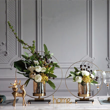 Laden Sie das Bild in den Galerie-Viewer, Vicky Yao Faux Floral - Exclusive Design Luxury Artificial White Rose Arrangement With Round Vase