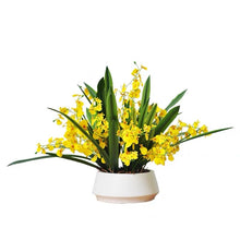 画像をギャラリービューアに読み込む, Vicky Yao Faux Floral - Exclusive Design Stunning Yellow Artificial Oncidium Floral Arrangement