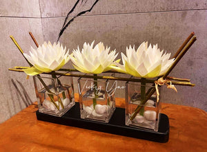 Vicky Yao Faux Floral - Exclusive Design Artificial Lotus/Water Lily Flower Arrangement