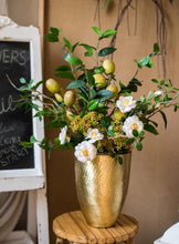 Laden Sie das Bild in den Galerie-Viewer, Vicky Yao Faux Floral - Natural Artificial Lemon Flower With HandMade Indian Vase