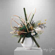 Laden Sie das Bild in den Galerie-Viewer, VICKY YAO Landscape Art - Exclusive Design Handcrafted Oriental Aesthetic Faux Floral Arrangement