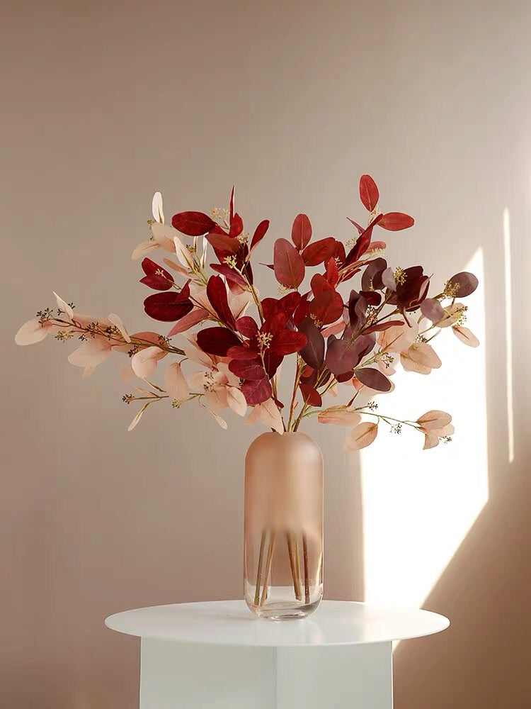 Vicky Yao Faux Floral- Colorful Eucalyptus With Vase - Vicky Yao Home Decor SEO