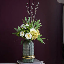 Load image into Gallery viewer, VICKY YAO Faux Floral - Exclusive Design Artificial White Rose Arrangement In Vase