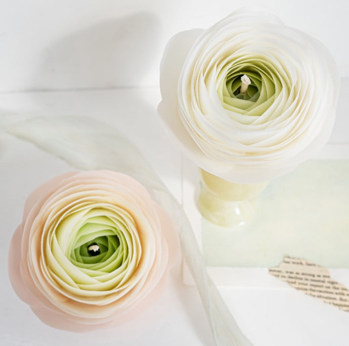 Vicky Yao Luxury Candle - Exclusive Design Limited Luxury Handmade Ranunculus Floral Art Candle