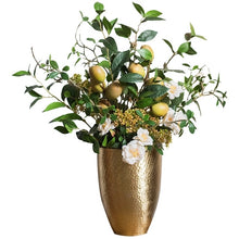 画像をギャラリービューアに読み込む, Vicky Yao Faux Floral - Natural Artificial Lemon Flower With HandMade Indian Vase