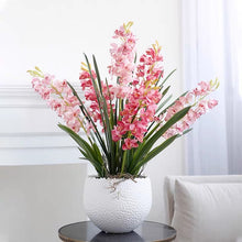 Load image into Gallery viewer, VICKY YAO Faux Floral - Exclusive Design Real Touch Artificial Cymbidium Floral Arrangement