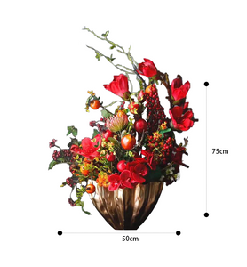 Vicky Yao Faux Floral - Exclusive Design Luxury Chinese Red Festival Flower Arrangement