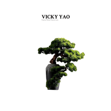 画像をギャラリービューアに読み込む, VICKY YAO Faux Bonsai - Exclusive Design Natural Artificial Bonsai Arrangement 60cm H Gift For Him