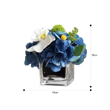 Load image into Gallery viewer, VICKY YAO Faux Floral - Exclusive Design Dream Blue Artificial Hydrangea Flowers Arrangement