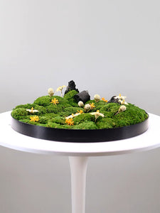 VICKY YAO Preserved Moss- Exclusive Design Summer Green Preserved Moss Bowl Arrangement