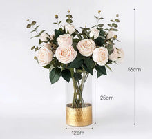 將圖片載入圖庫檢視器 VICKY YAO Faux Floral - Romantic Natural Touch Rose Flower Arrangement