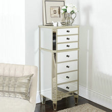 Load image into Gallery viewer, VICKY YAO Home Decor  - Luxury Mirrored Narrow Chest Of Drawers With 7 Drawers
