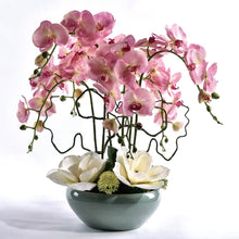 画像をギャラリービューアに読み込む, Vicky Yao Faux Floral - Exclusive Design Luxury Real Touch Artificial Orchid Arrangement In Pot