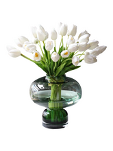 將圖片載入圖庫檢視器 VICKY YAO Faux Floral - Real Touch Artificial Elegant Tulip Flower Arrangement