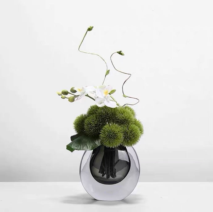 VICKY YAO Design Aesthetic - Handmade Exclusive Design Faux Moss Green Arrangement 18 x 26cm H