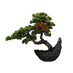 VICKY YAO Faux Bonsai - Exclusive Luxury Artificial Bonsai Tree in Realistic Moon Pot Faux Bonsai Art