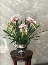 画像をギャラリービューアに読み込む, Vicky Yao Faux Floral - Exclusive Design Royal Faux Cymbidium Orchids In Deer Pot Art