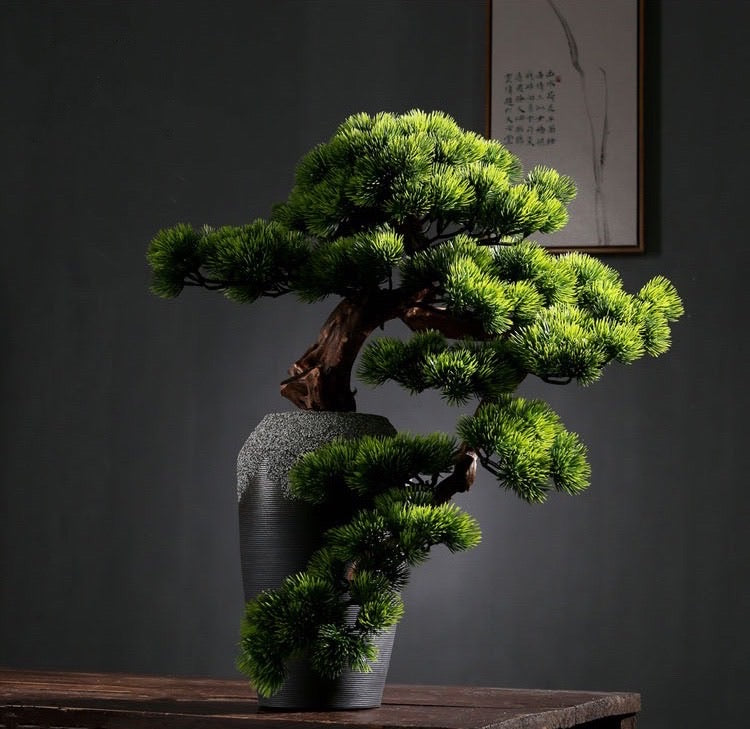 VICKY YAO Faux Bonsai - Exclusive Design Natural Artificial Bonsai  Arrangement 60cm H Gift For Him