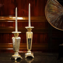 將圖片載入圖庫檢視器 Vicky Yao Table Decor - Luxurious Pair Of Resin Mirror Candlesticks - Vicky Yao Home Decor SEO