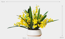 Laden Sie das Bild in den Galerie-Viewer, Vicky Yao Faux Floral - Exclusive Design Stunning Yellow Artificial Oncidium Floral Arrangement