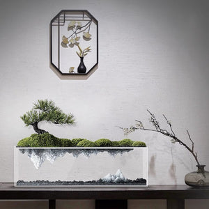 VICKY YAO Faux Plant - Exclusive Design Artificial Bonsai With a Fairyland Like Reflection In Water