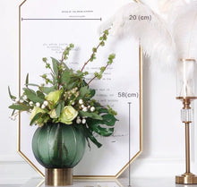 Laden Sie das Bild in den Galerie-Viewer, VICKY YAO Faux Floral - Brown/Green  Ball Vase Artificial  Flower Arrangement